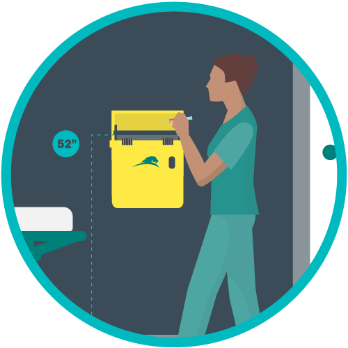 Safest Height for WallMounted Sharps Containers Sharpsmart